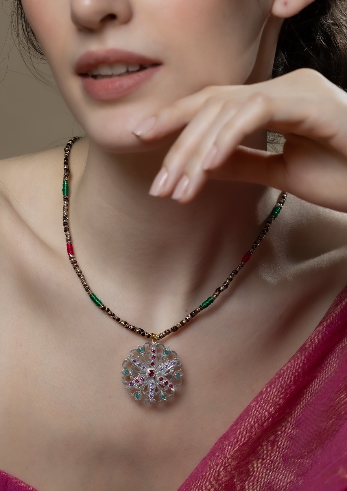 Phoolmati Handmade Silver Necklace