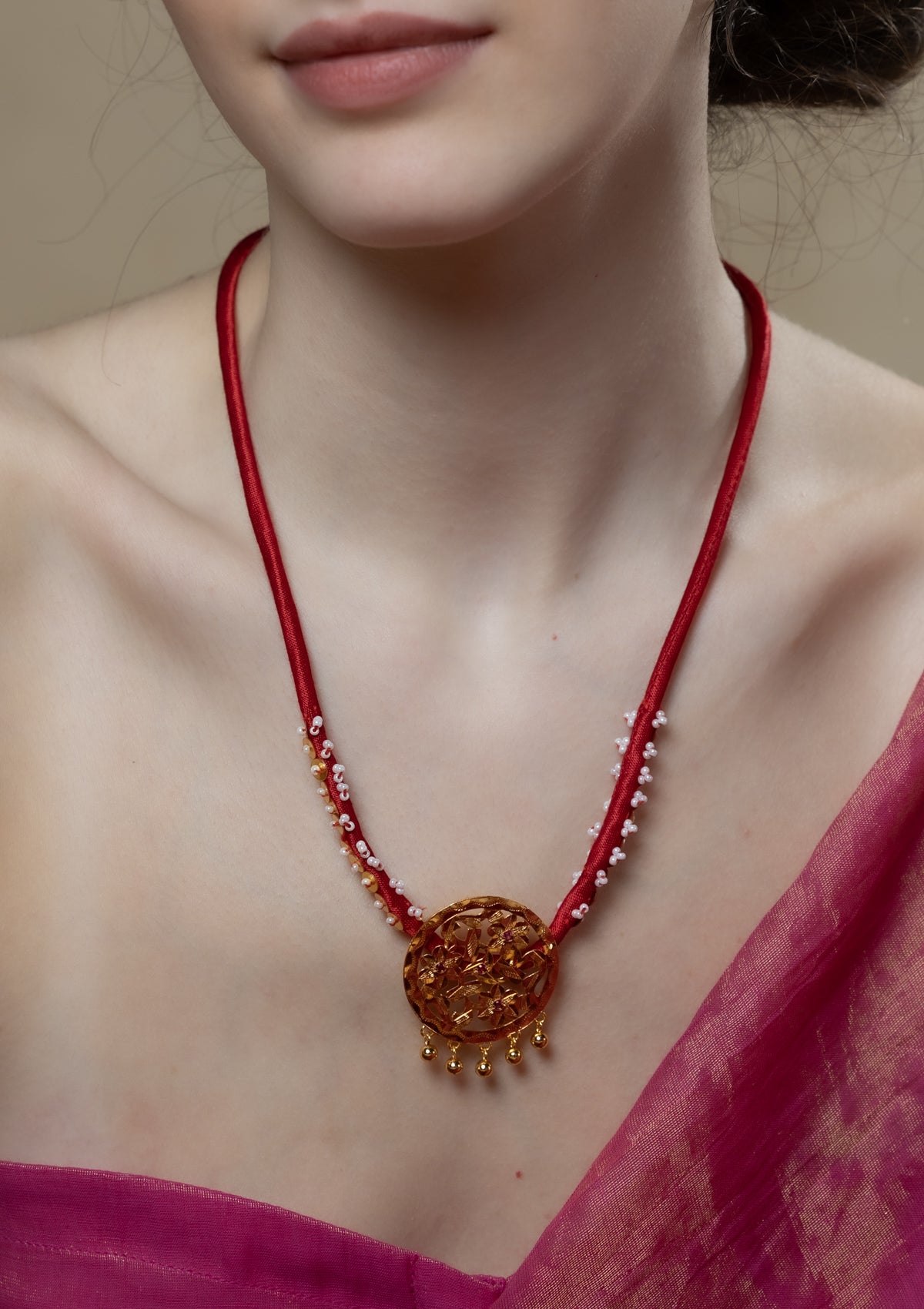 Nupa Gold Tone Silver Necklace
