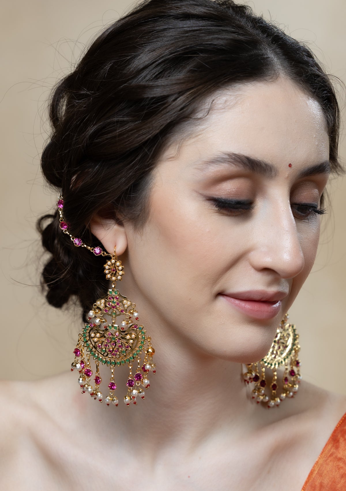 Sabira Gold Tone Silver Earrings