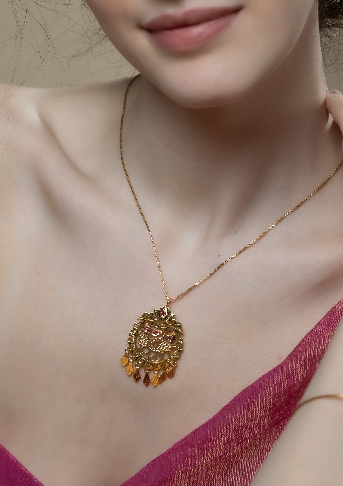 Liyana Gold Tone Silver Pendant