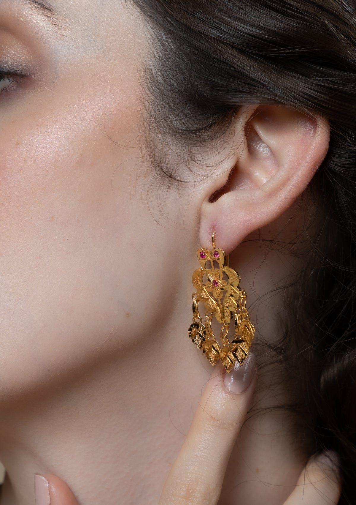 Imrana Gold Tone Silver Earrings