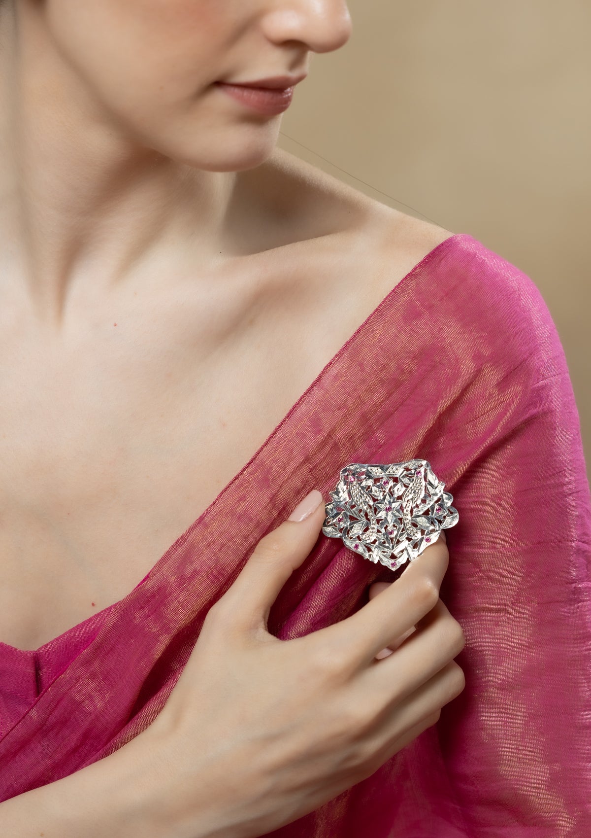 Zainab Handmade Silver Brooch