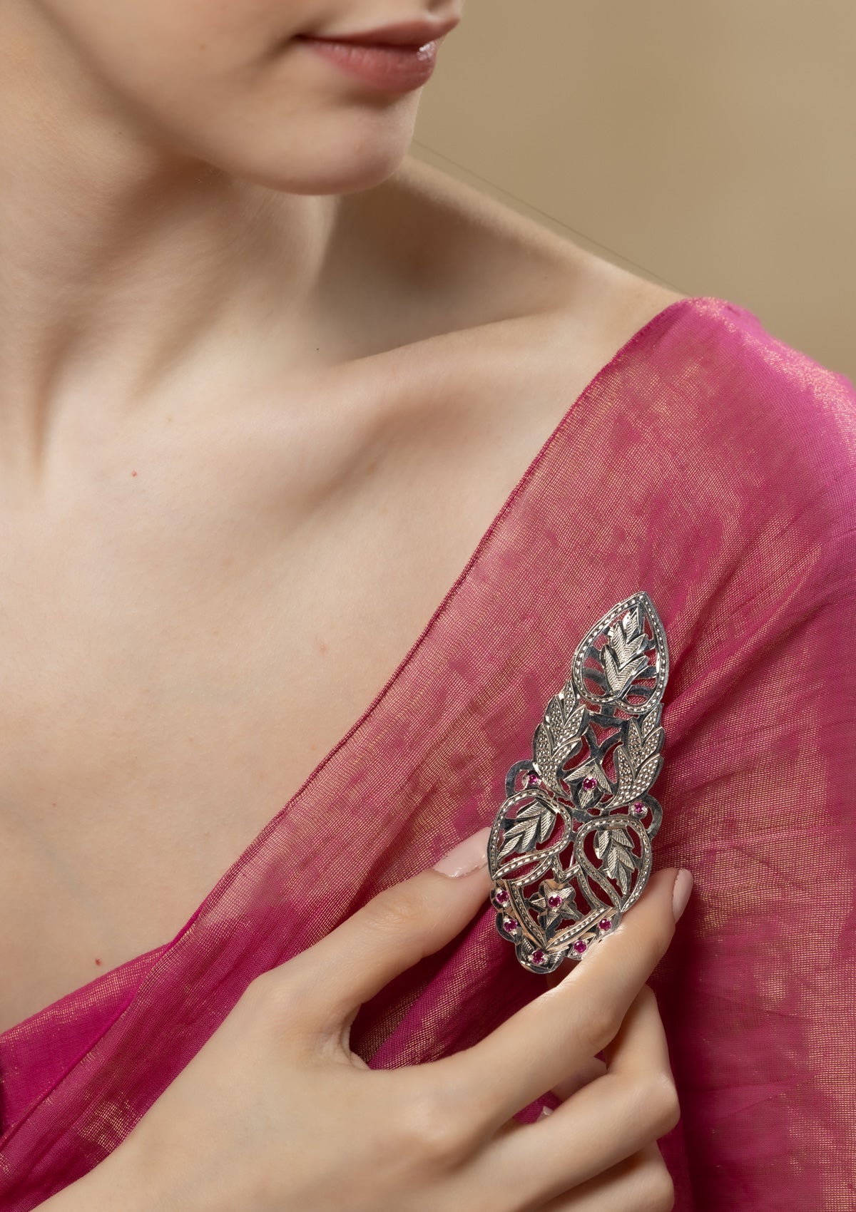 Nhazia Handmade Silver Brooch