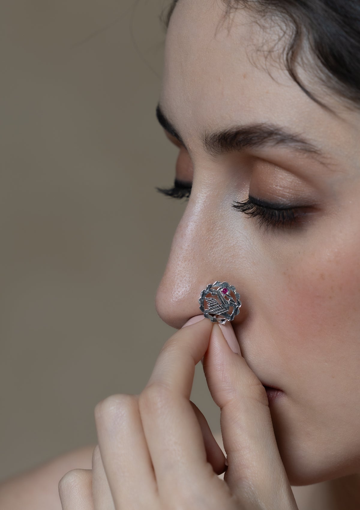 Hemani Handmade Silver Nosepin