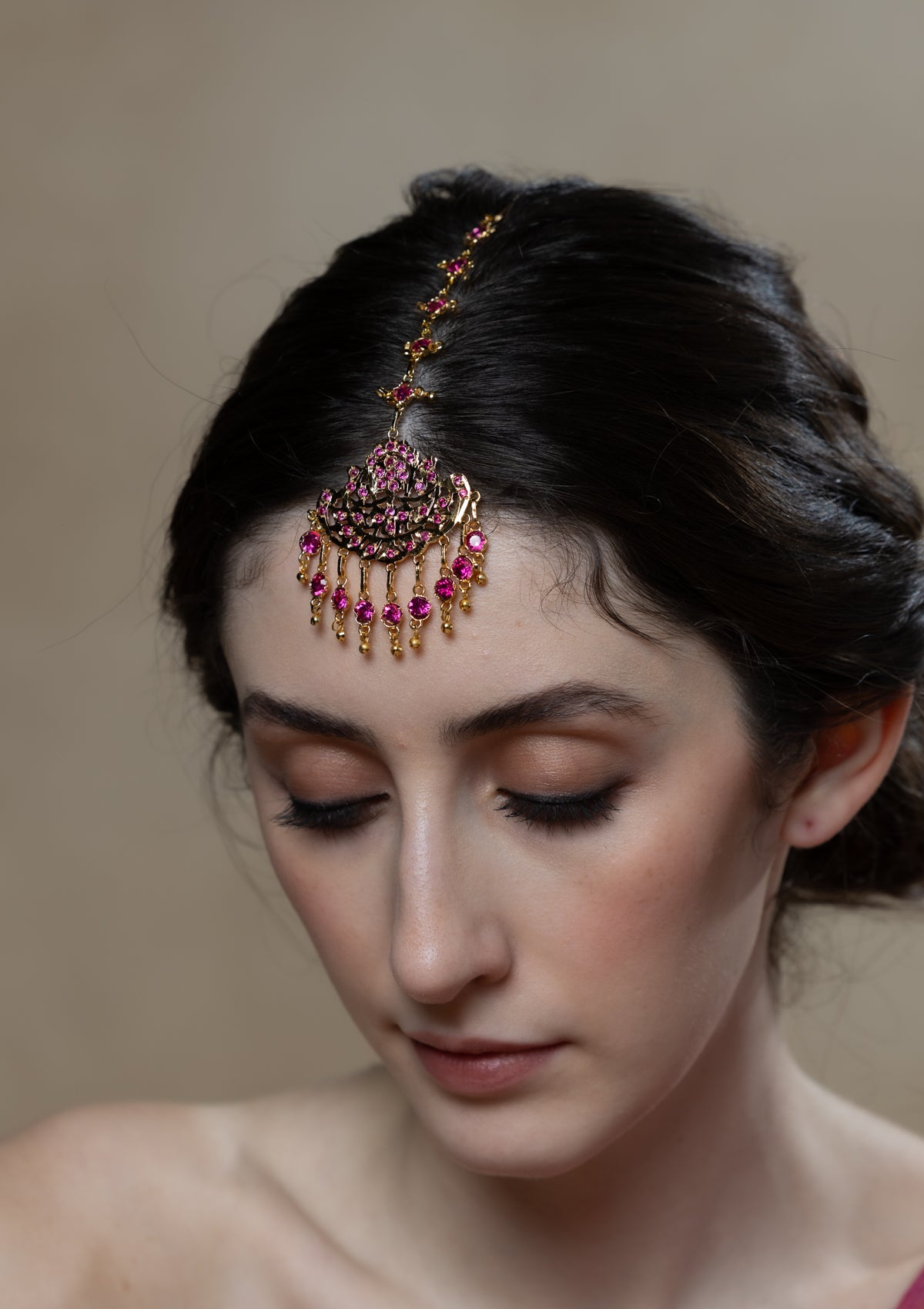 Sukhmani Gold Tone Silver Mangtikka