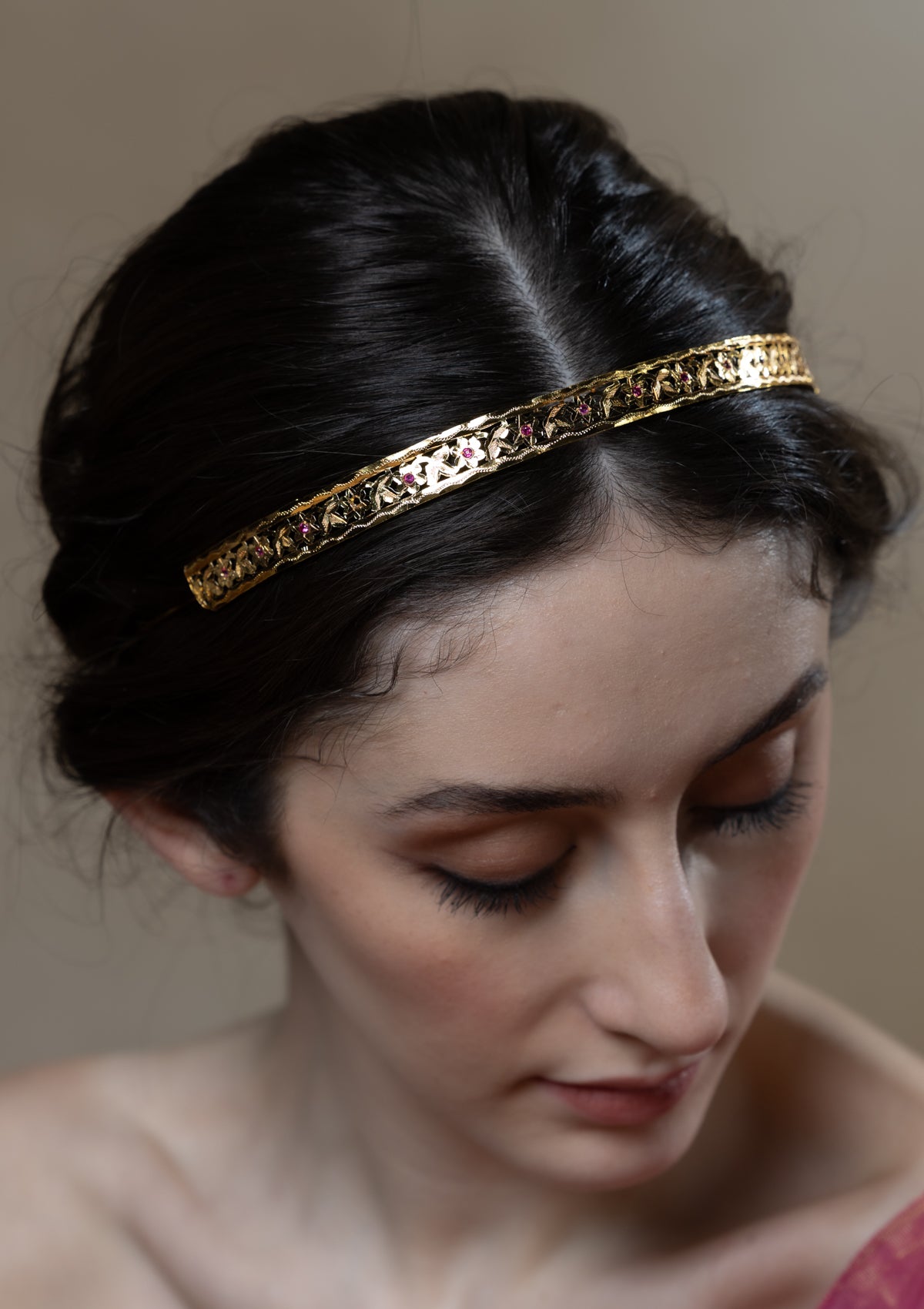 Chetna Gold Tone Silver Hairband