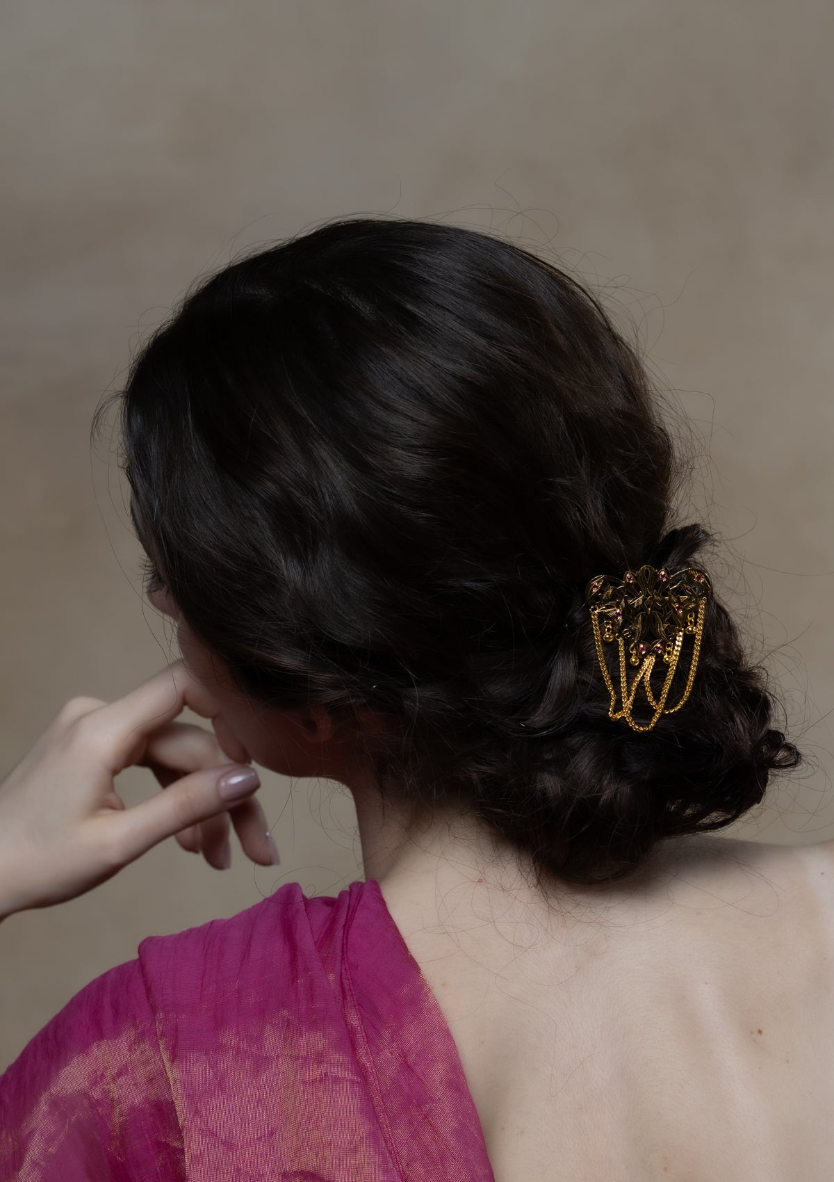 Rashmi Gold Tone Silver Hairpin