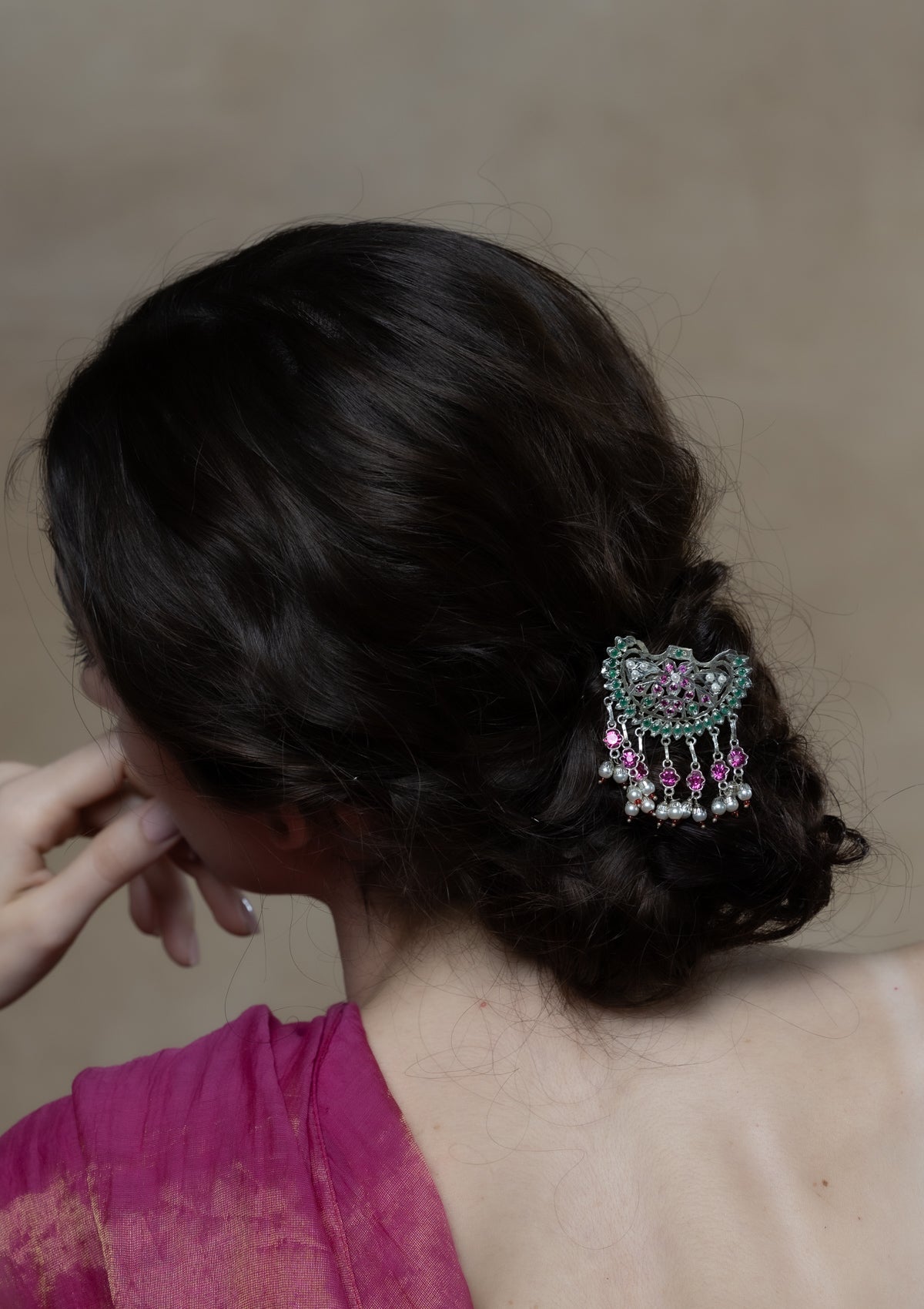 Naina Handmade Silver Hairpin