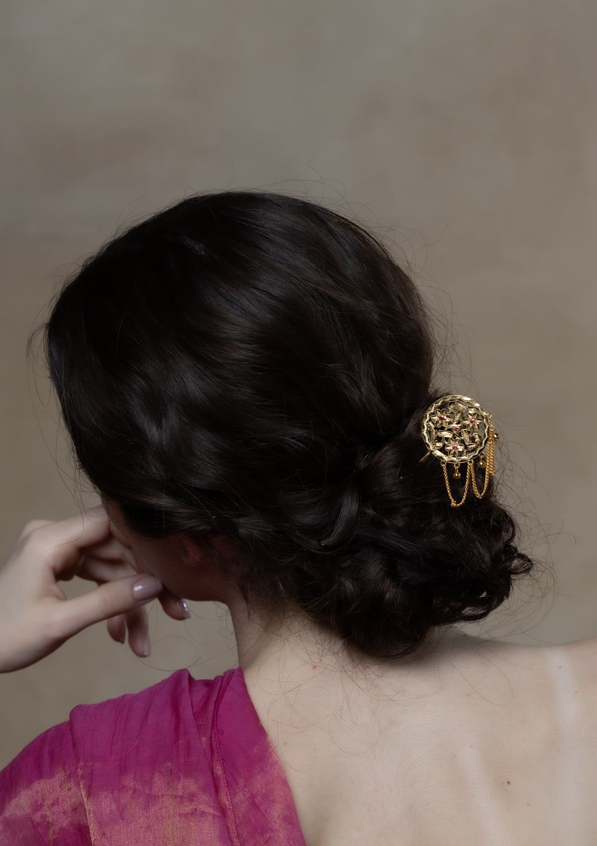Eira Gold Tone Silver Hairpin