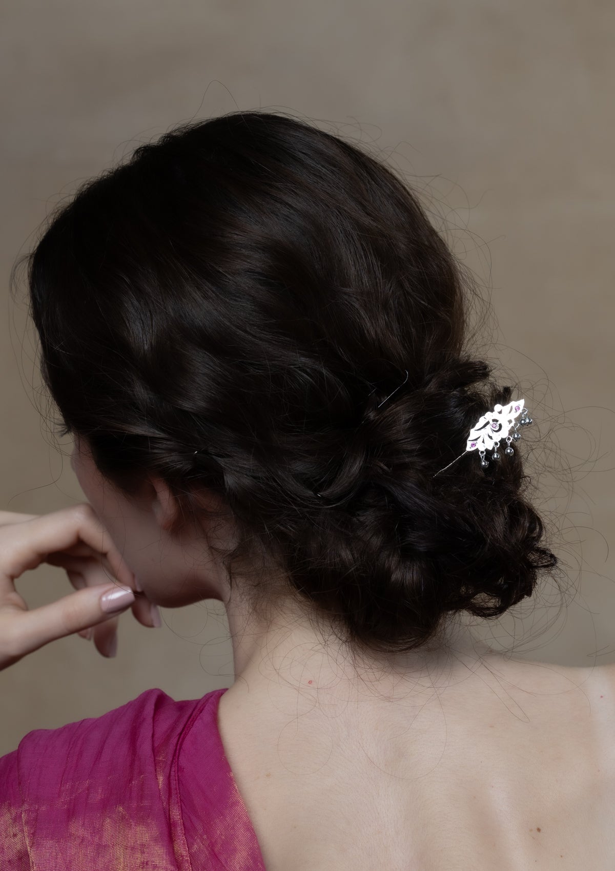Ena Handmade Silver Hairpin
