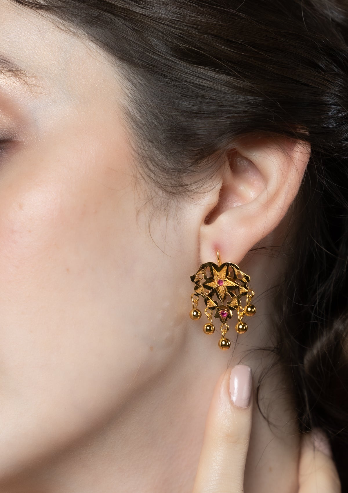 Nirkala Gold Tone Silver Earrings