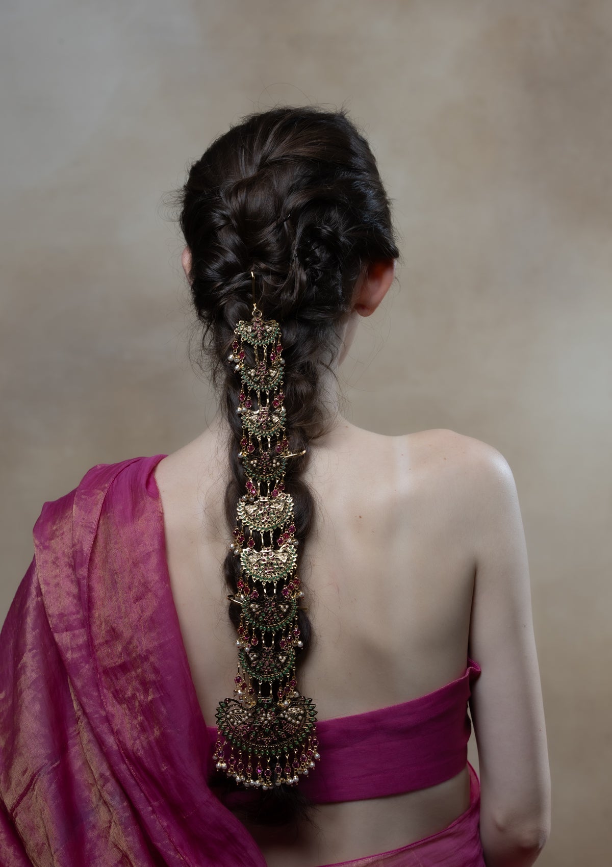 Umika Gold Tone Silver Choti