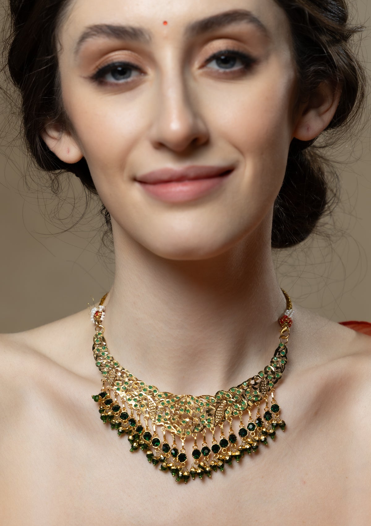 Yashomati Gold Tone Silver Necklace