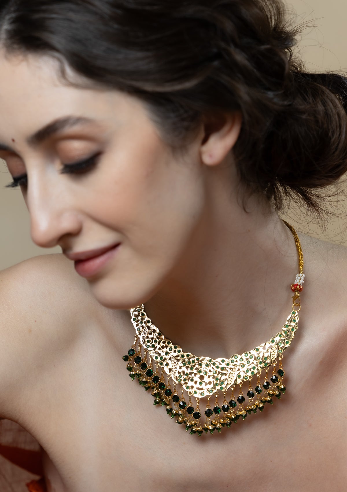 Yashomati Gold Tone Silver Necklace