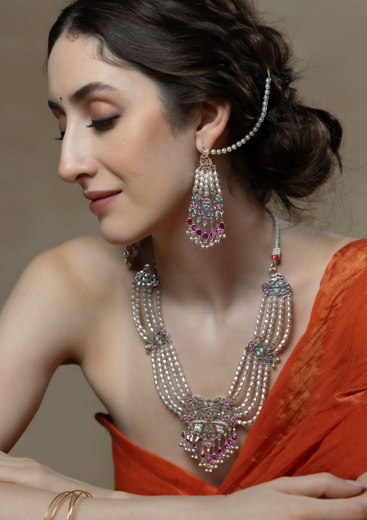 Junaina Handmade Silver Necklace & Earrings
