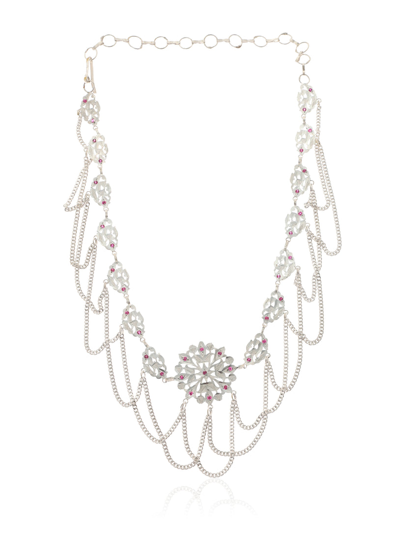 Malmal Gold Tone Silver Kamarband