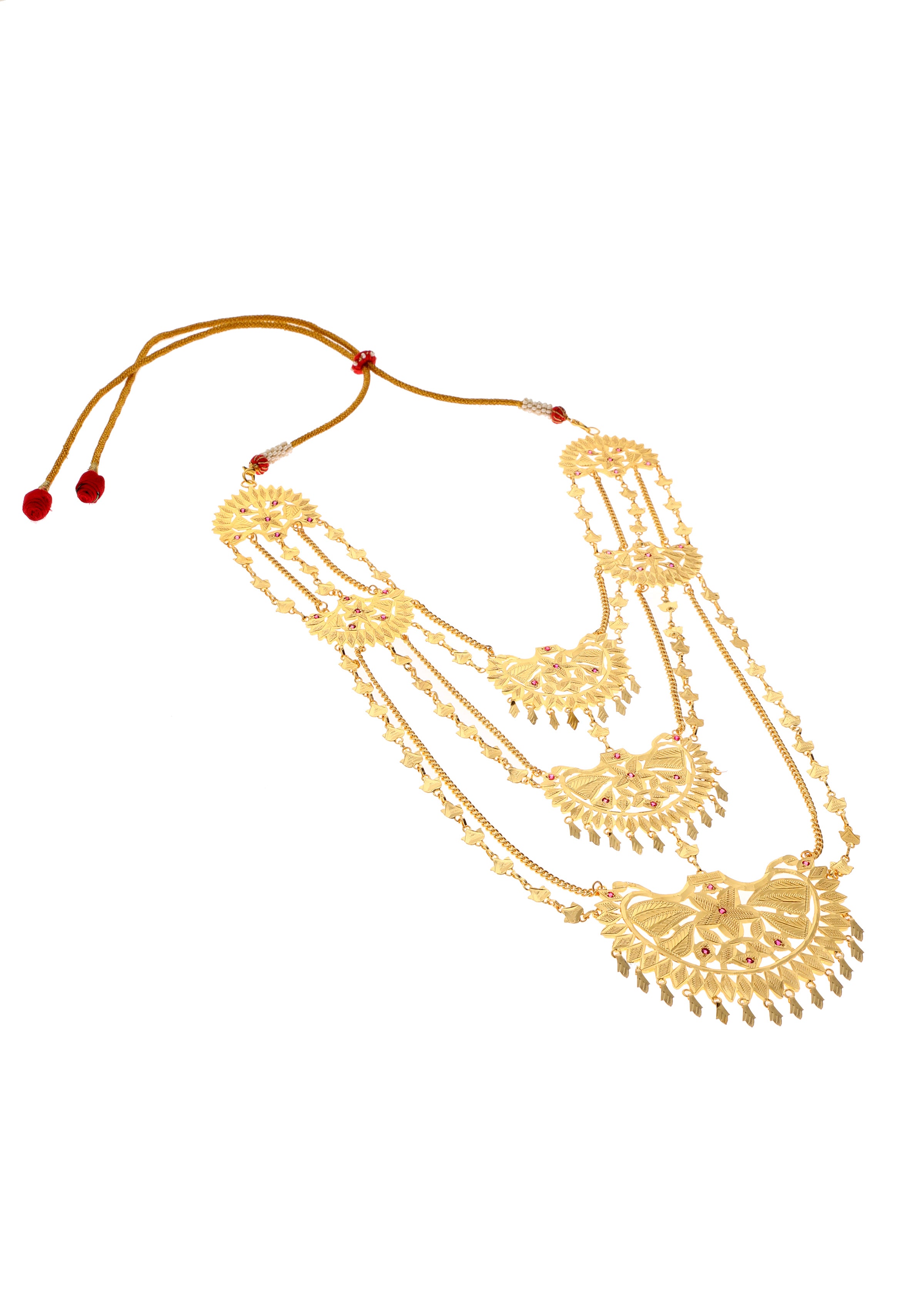 Rahida Handmade Gold Tone Silver Necklace