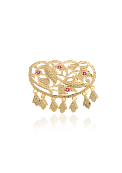 Najma Gold Tone Silver Hairpin