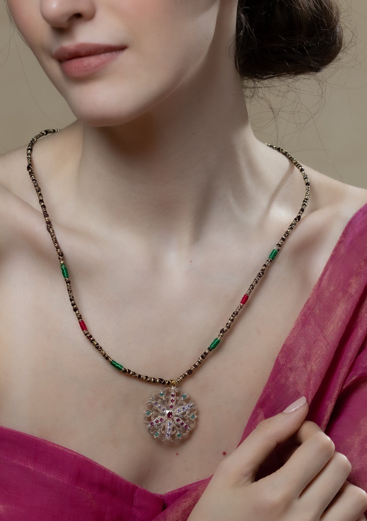 Phoolmati Handmade Silver Necklace
