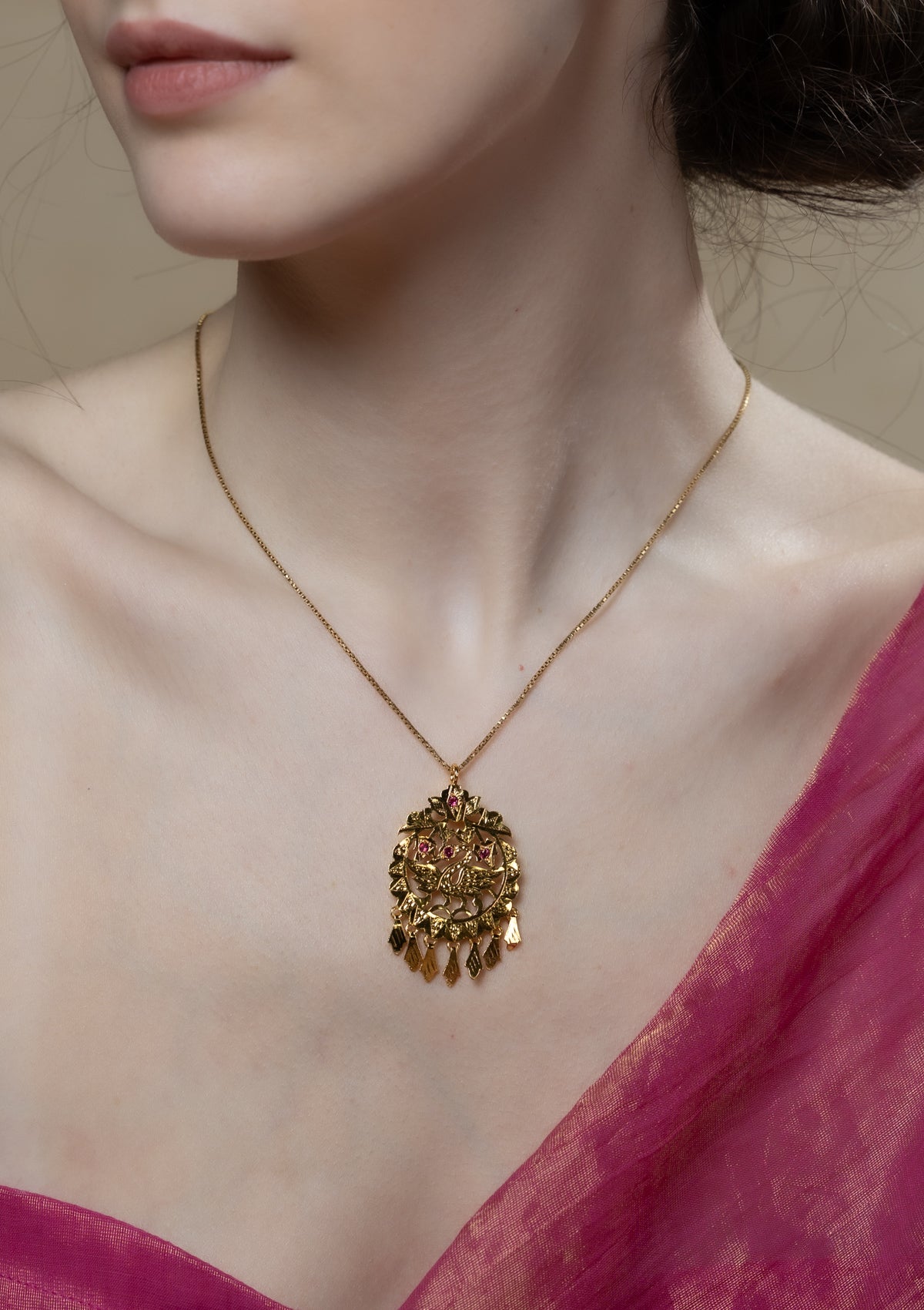 Liyana Gold Tone Silver Pendant