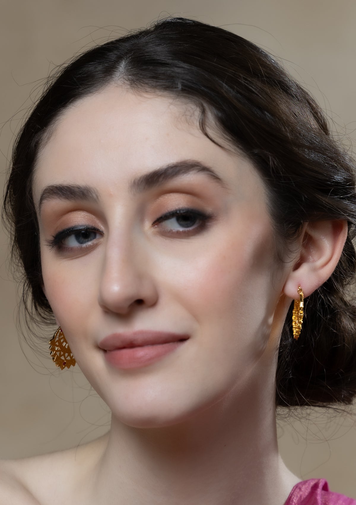 Noorichand Gold Tone Silver Earrings