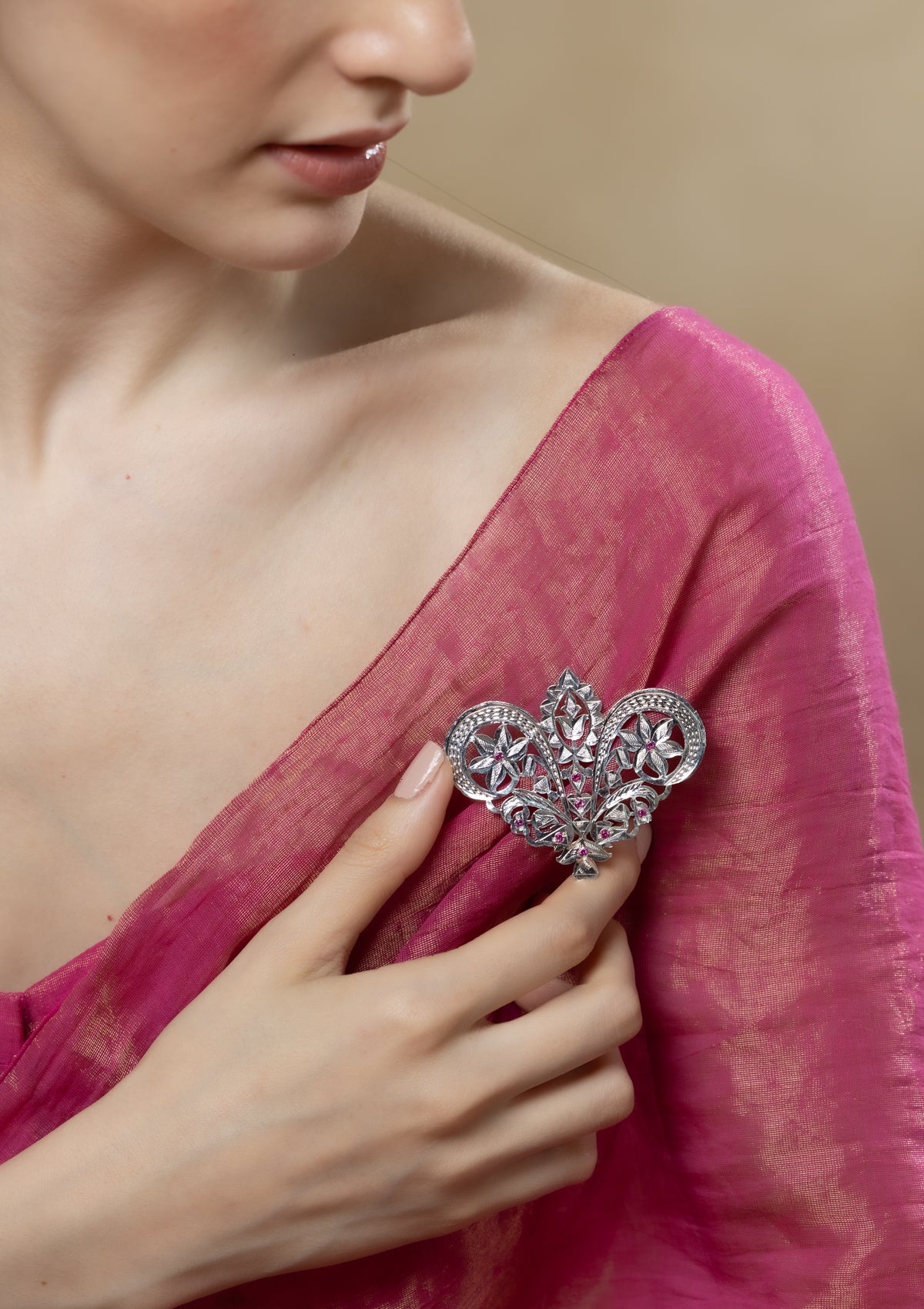 Asma Handmade Silver Brooch