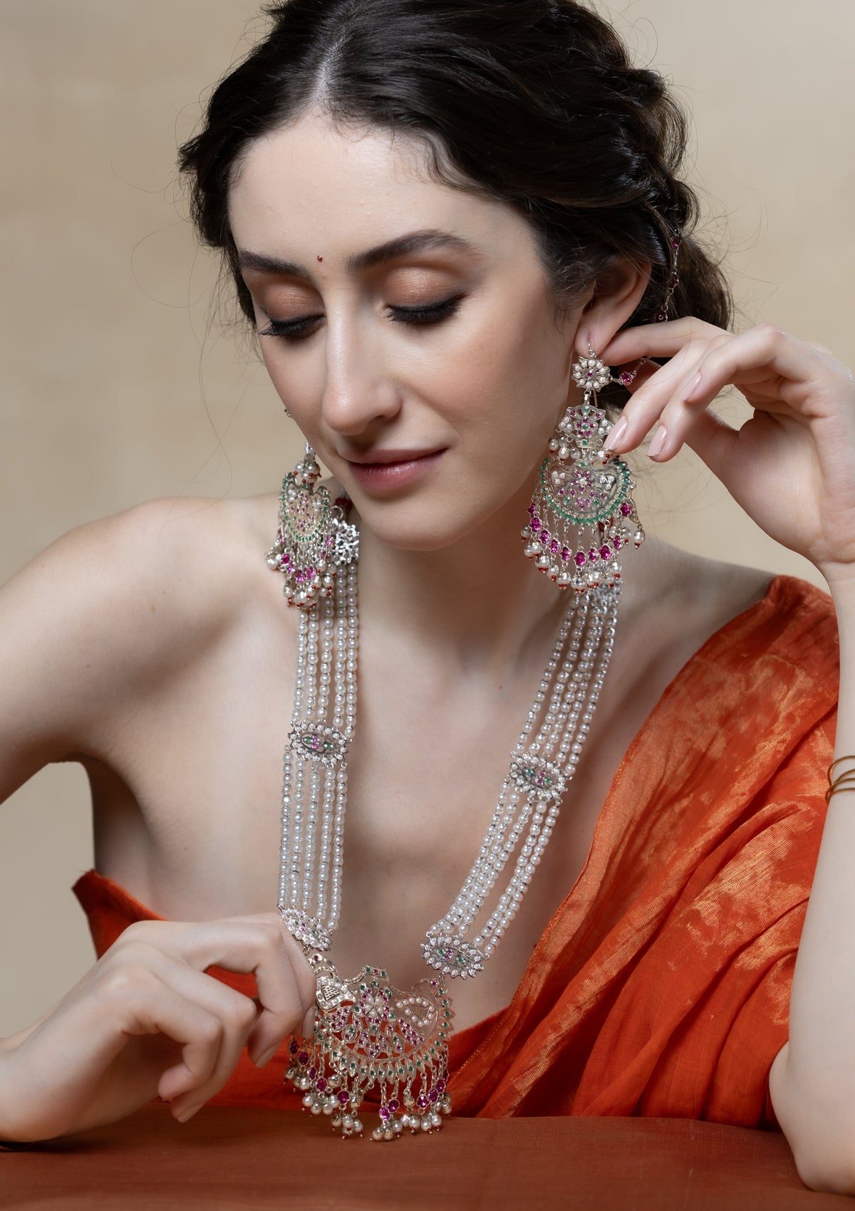 Sabira Handmade   Silver Necklace & Earrings Set