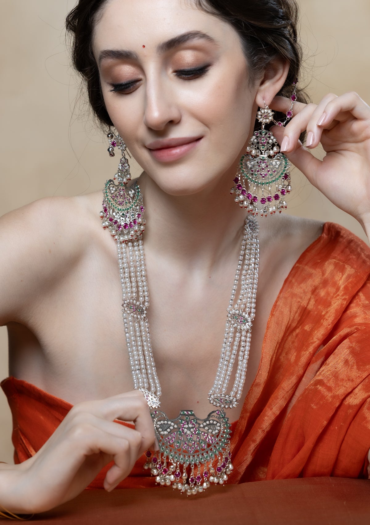 Sabira Handmade   Silver Necklace & Earrings Set