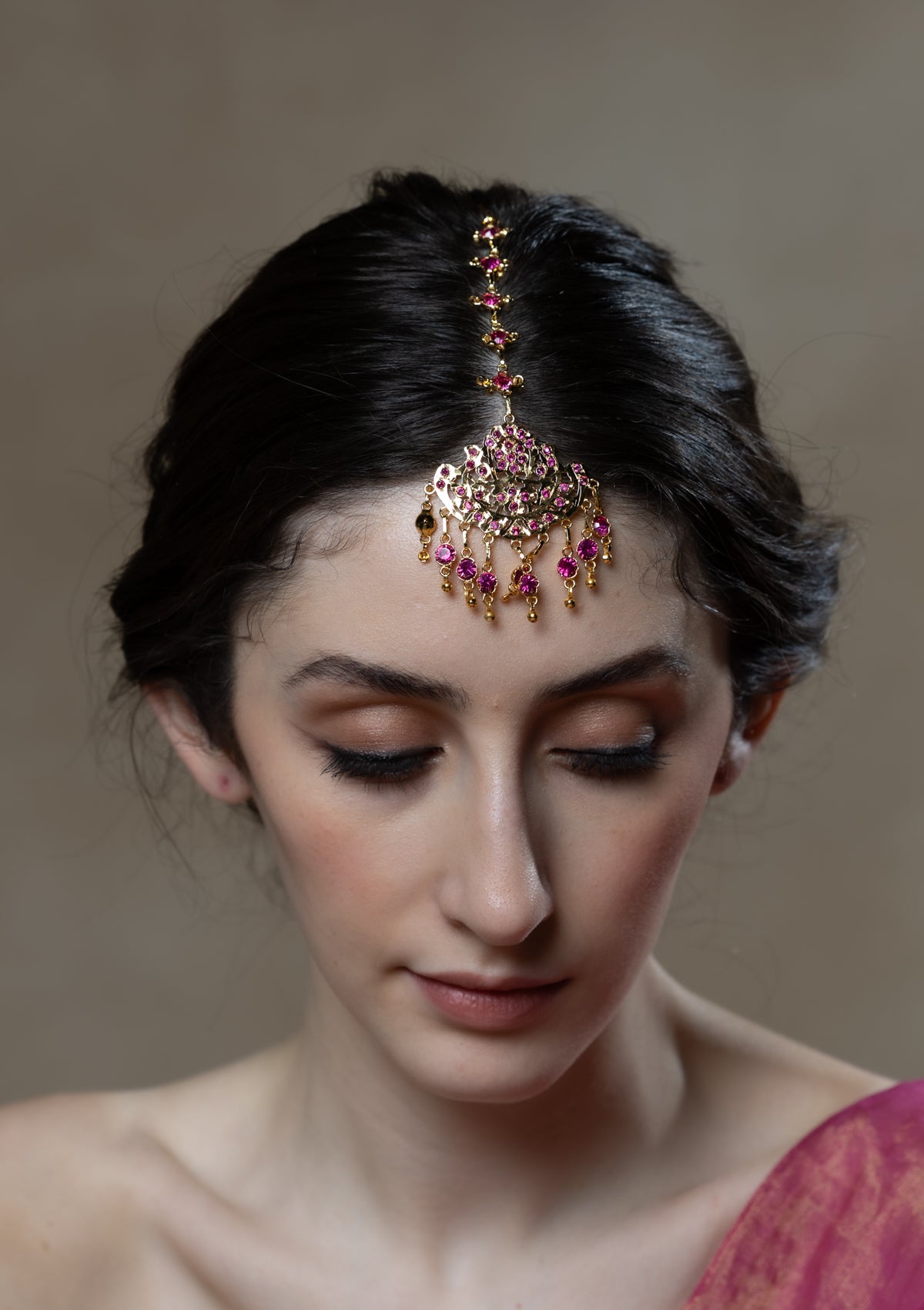 Sukhmani Gold Tone Silver Mangtikka