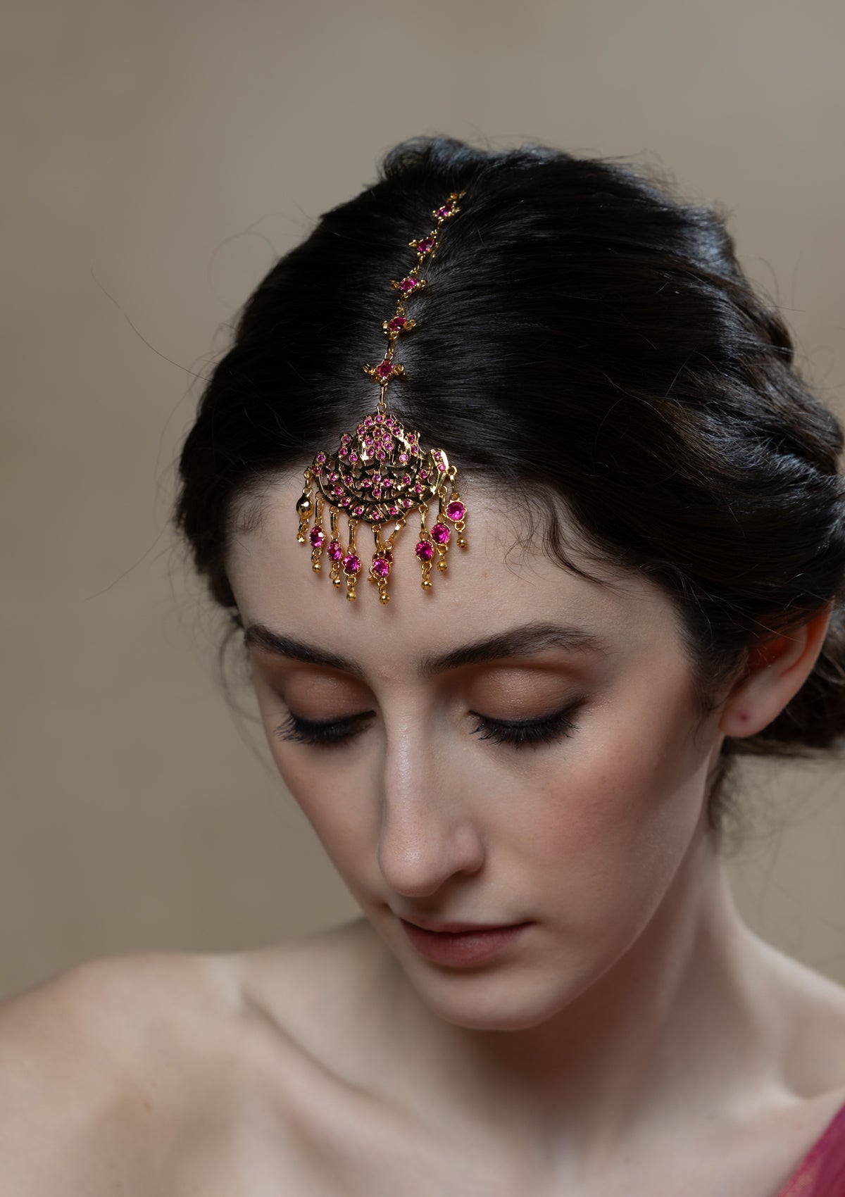 Sukhmani Gold Tone Silver Mangtikka