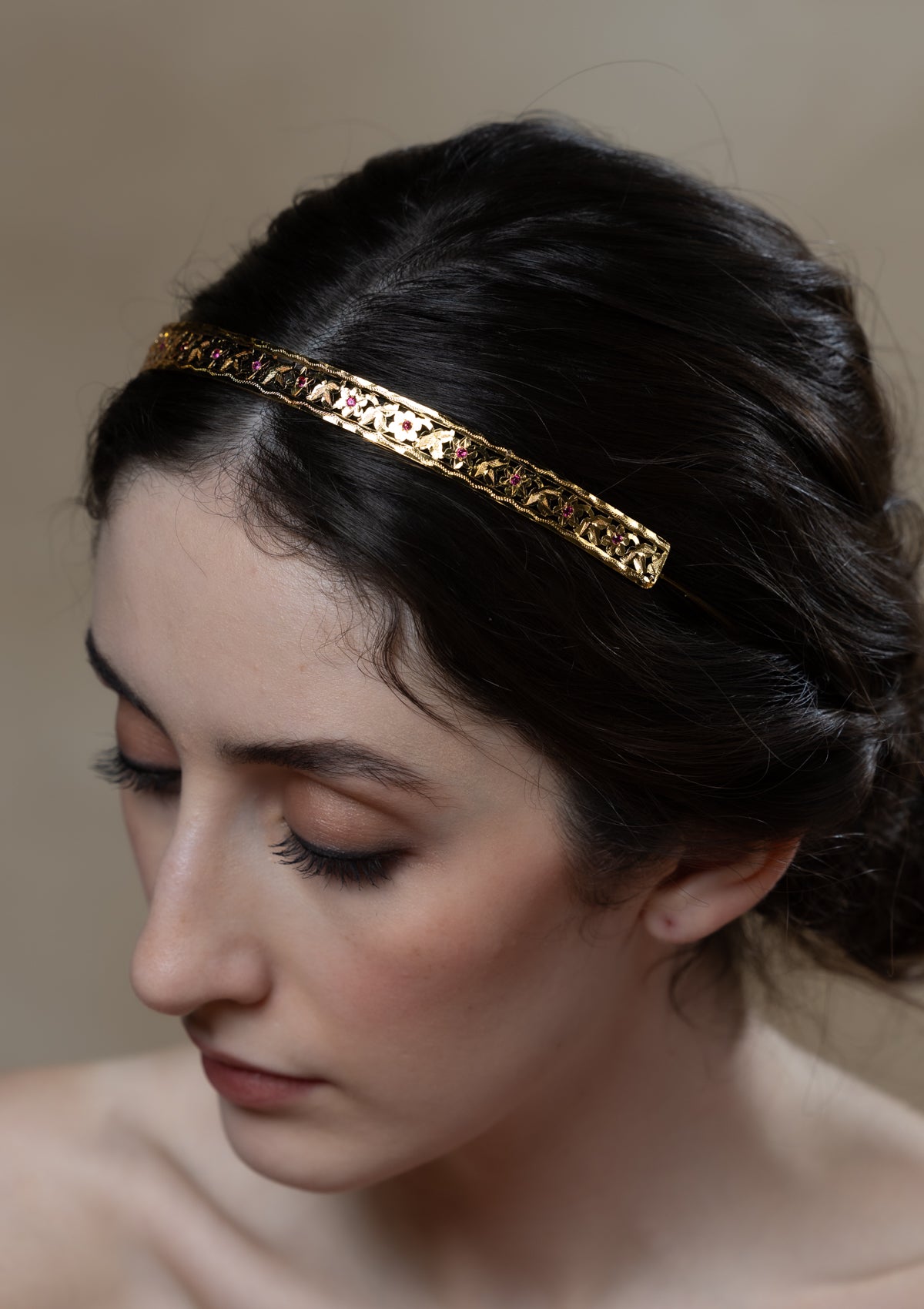 Chetna Gold Tone Silver Hairband