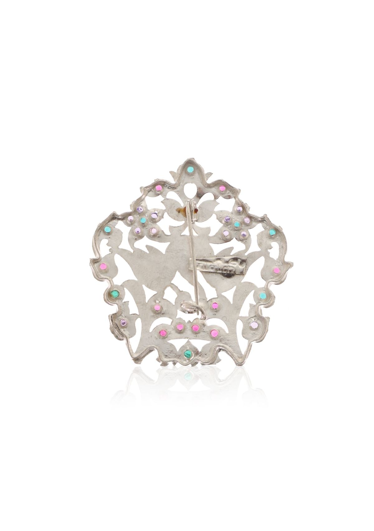 Prabha Silver Brooch