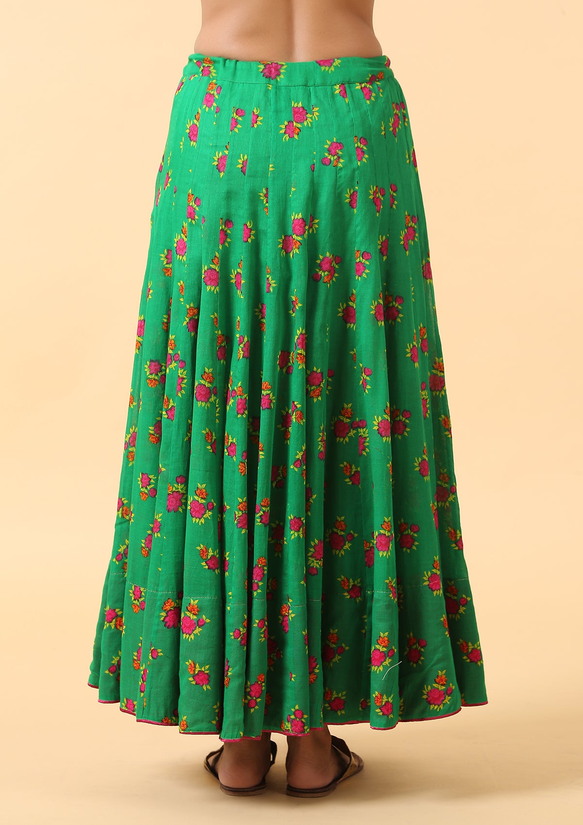 Naraya Green Floral Skirt