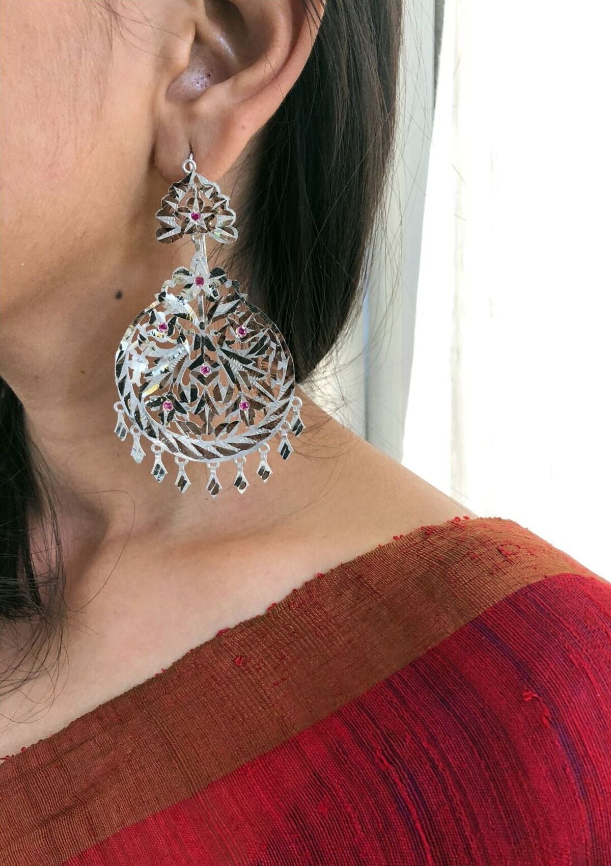 Naseera Handmade Silver Earrings