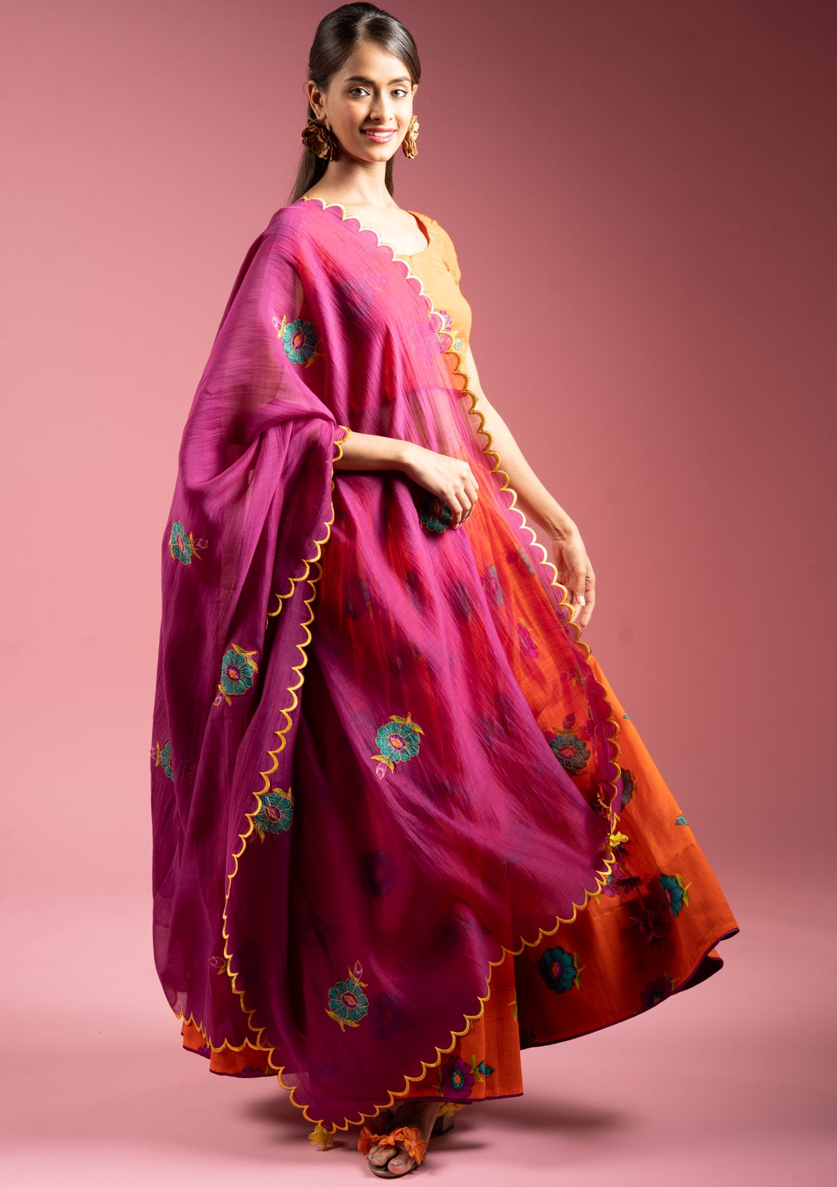 Jalebi Purple Dupatta