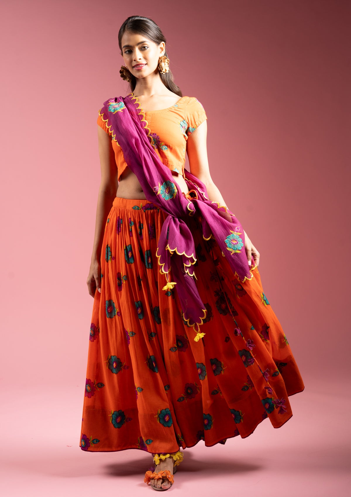 Jalebi Skirt, Blouse & Dupatta Set