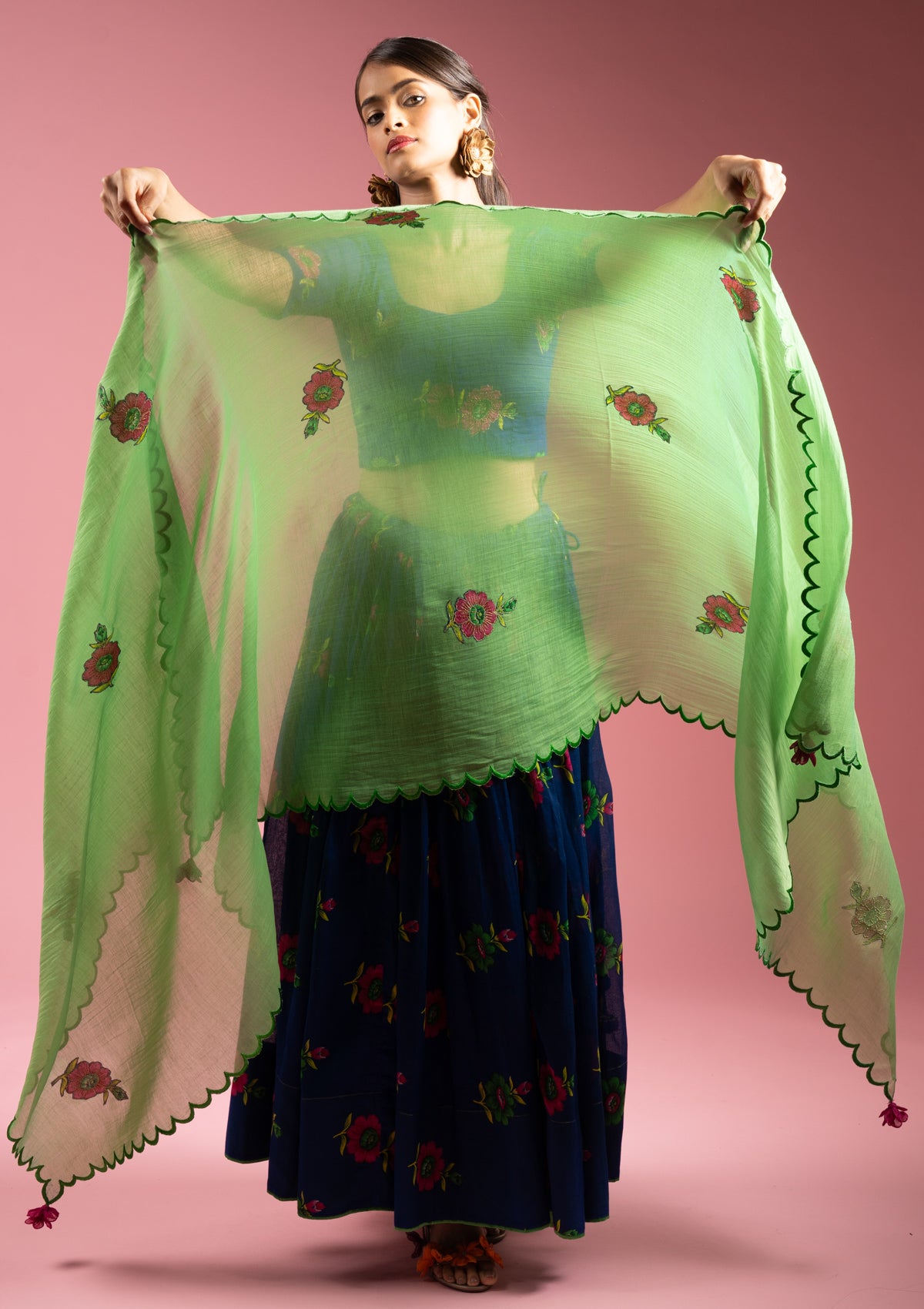 Gaana Green Dupatta