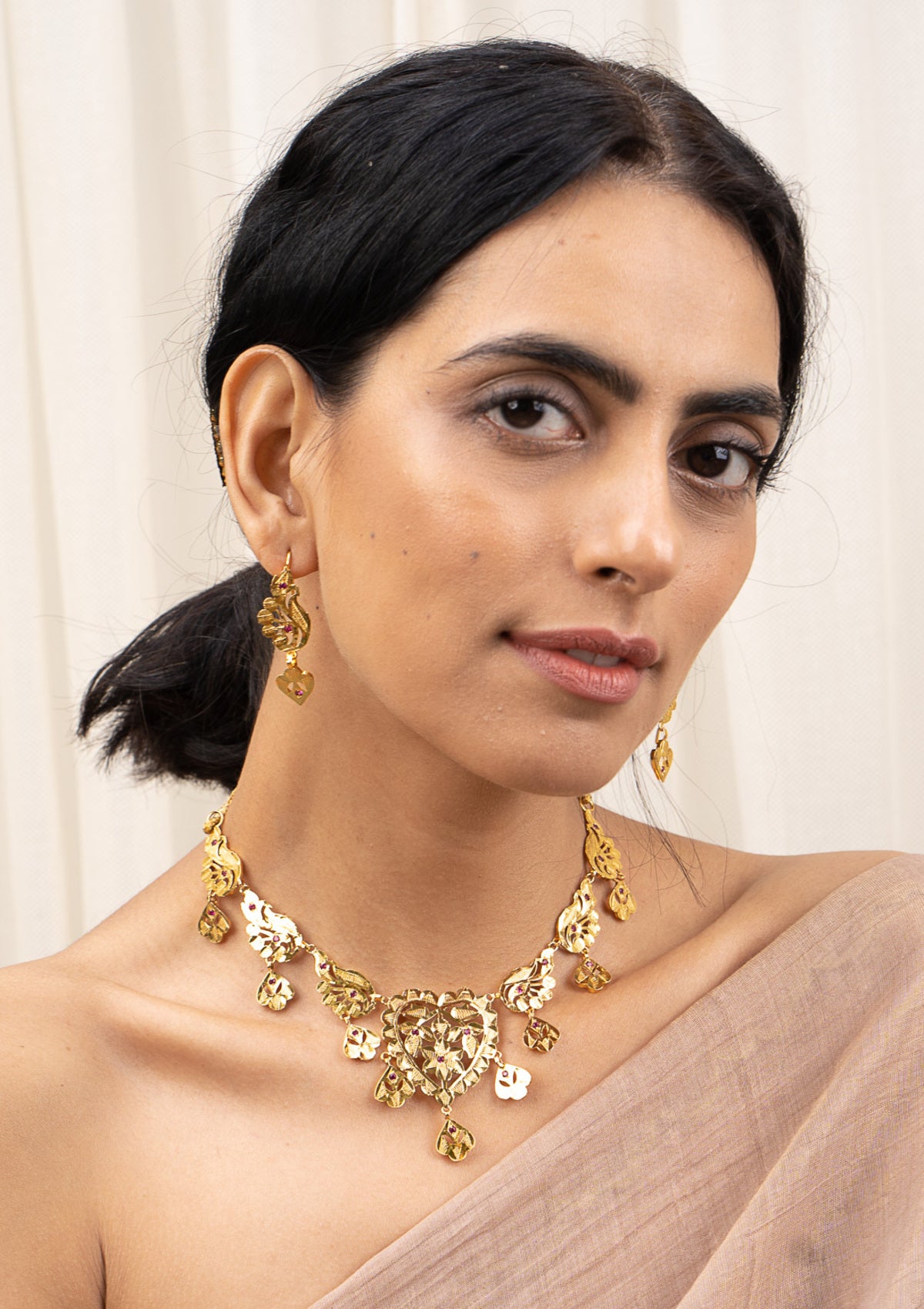 Neema Gold Tone Silver Necklace