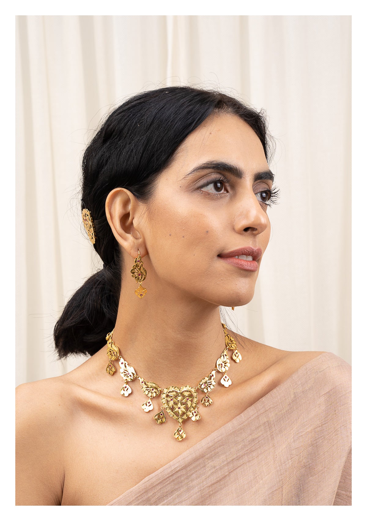 Neema Gold Tone Silver Necklace