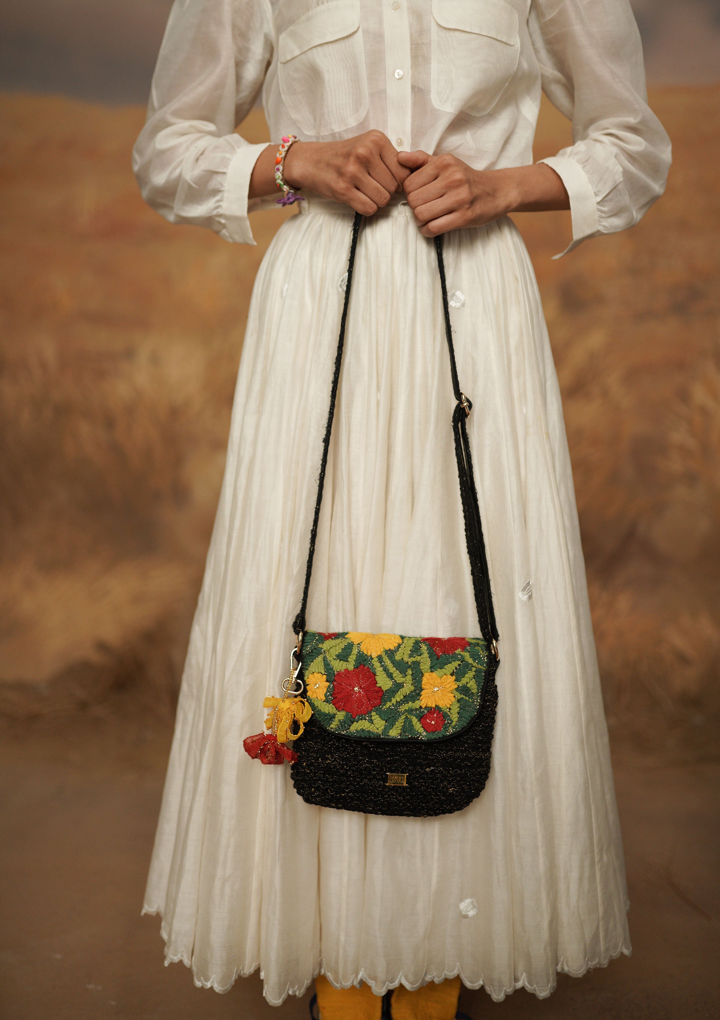 Moonlit Knit Sling Bag