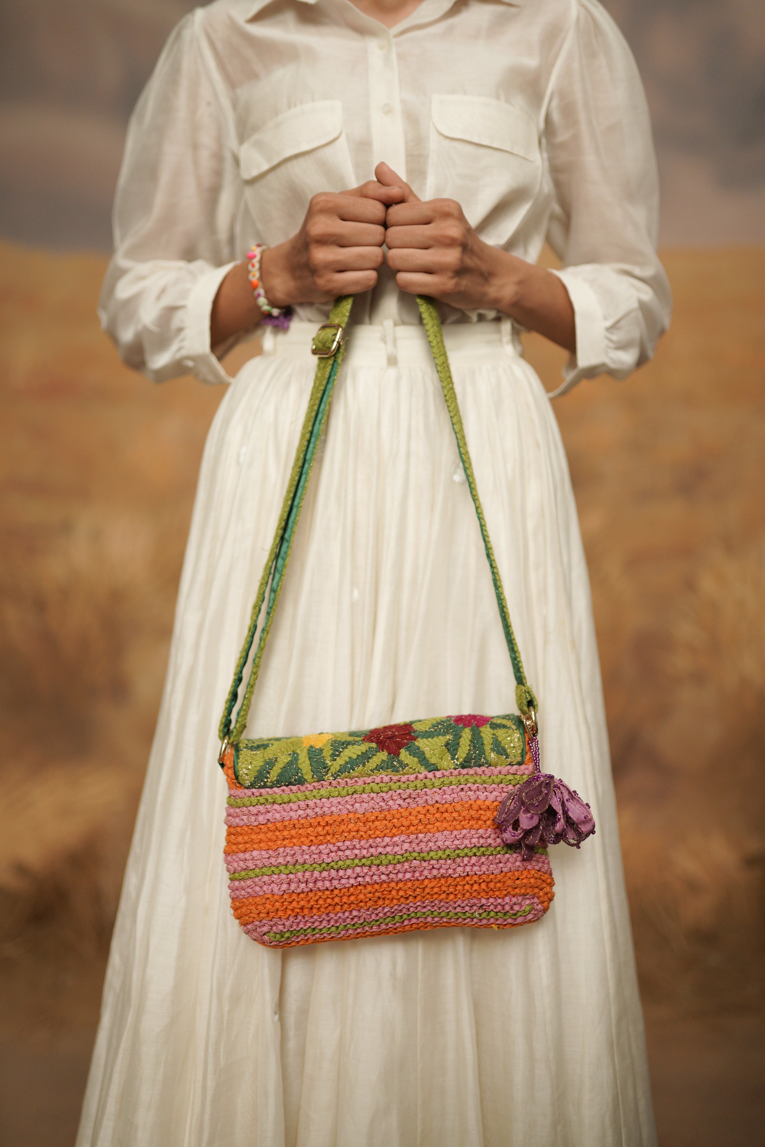 Wild Canopy Sling Knit Bag
