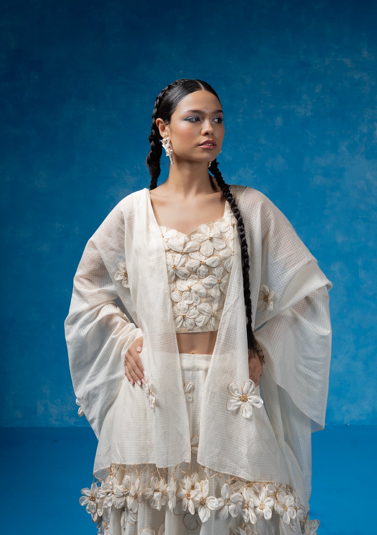 Sursuri Blouse,Skirt & Dupatta Set