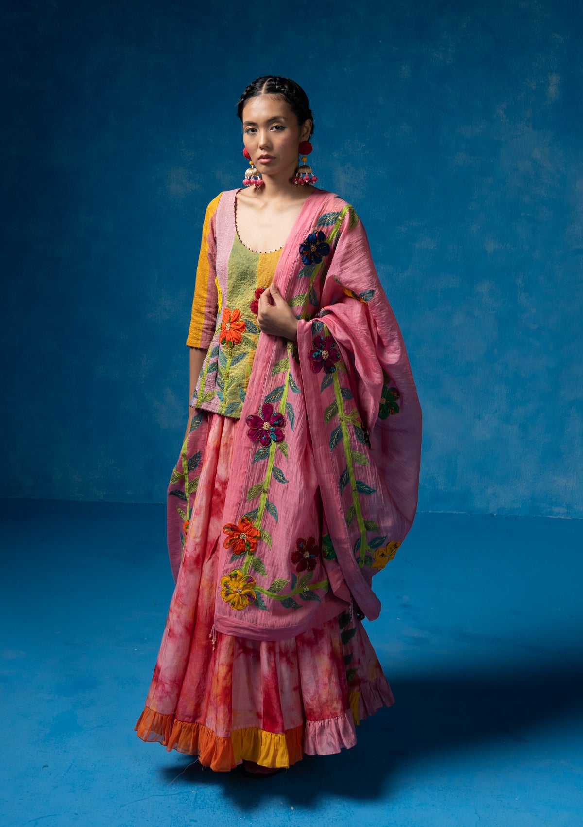 Rangavali Choli,Skirt & Dupatta Set