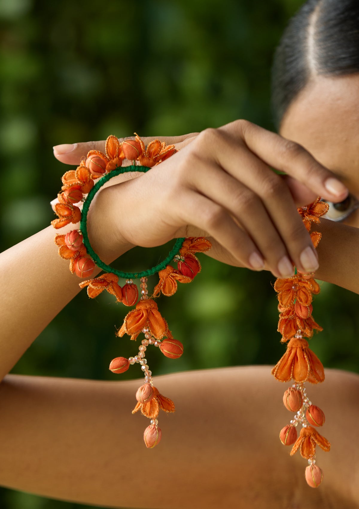 Narangi Floral Bangle - Set of 2