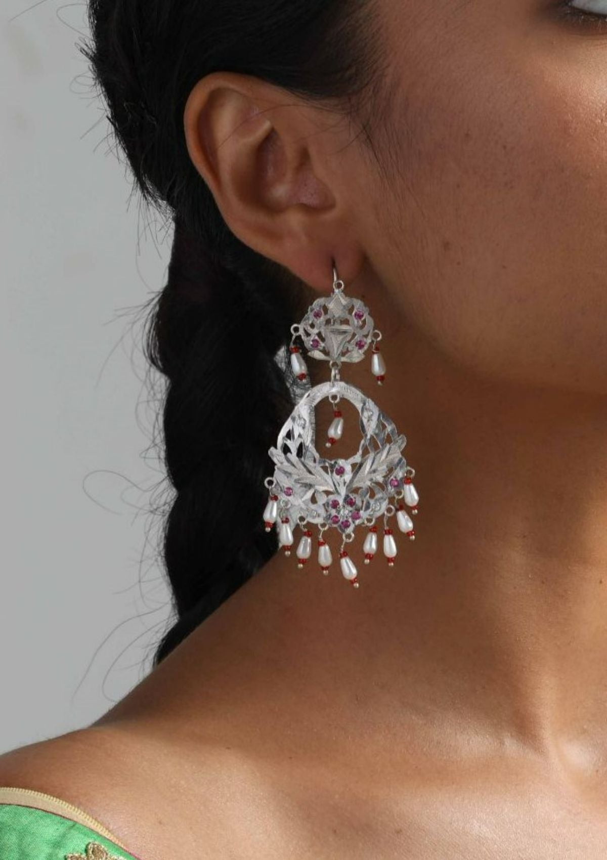 Shashikala Silver Earrings