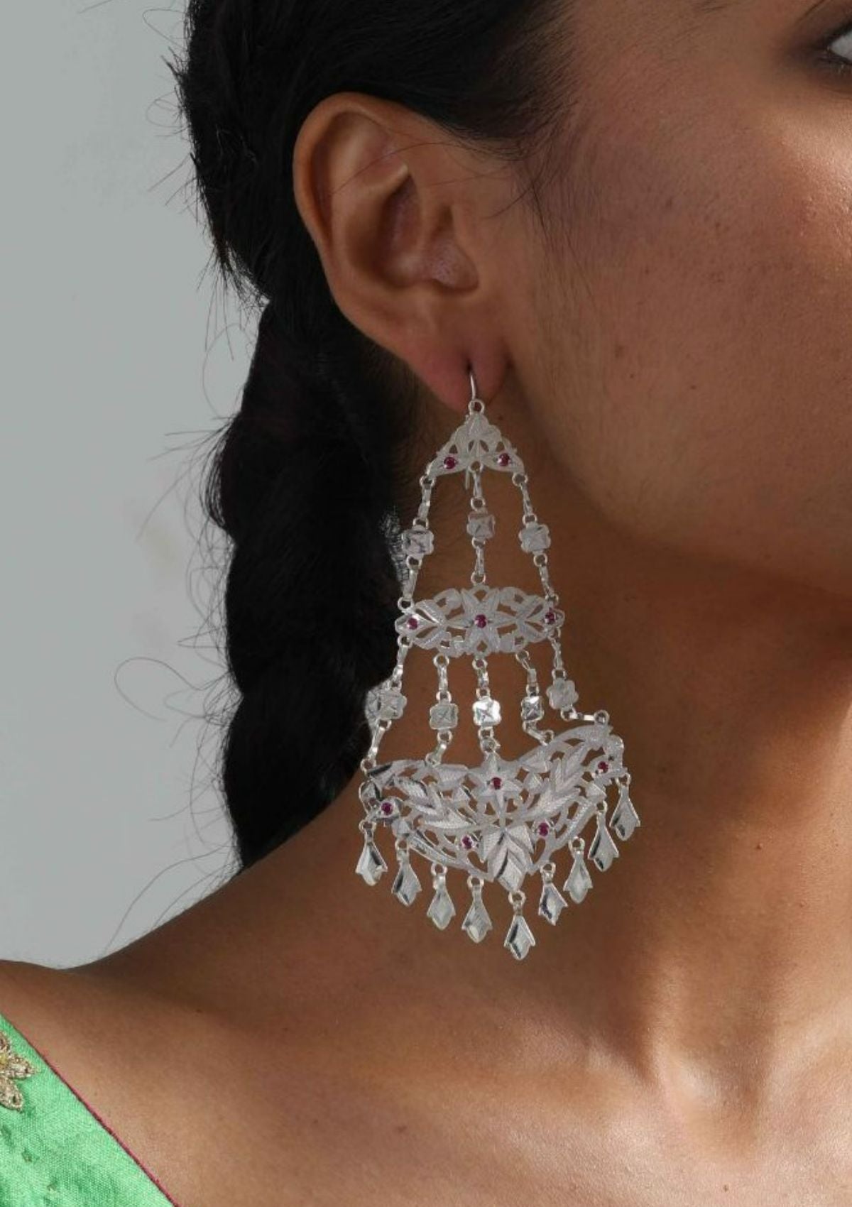 Lilavati Silver Earrings