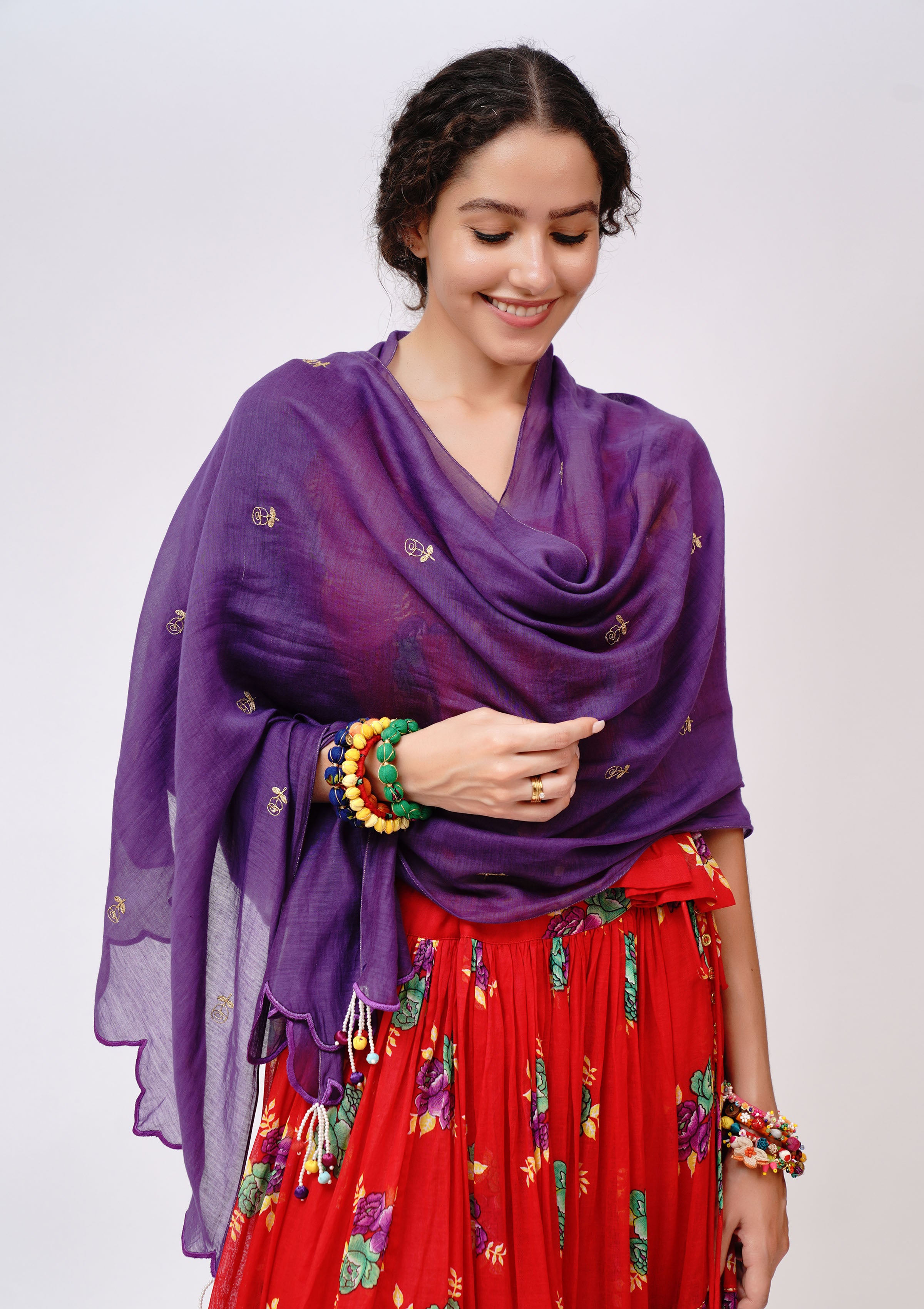 Navdini Floral Dupatta