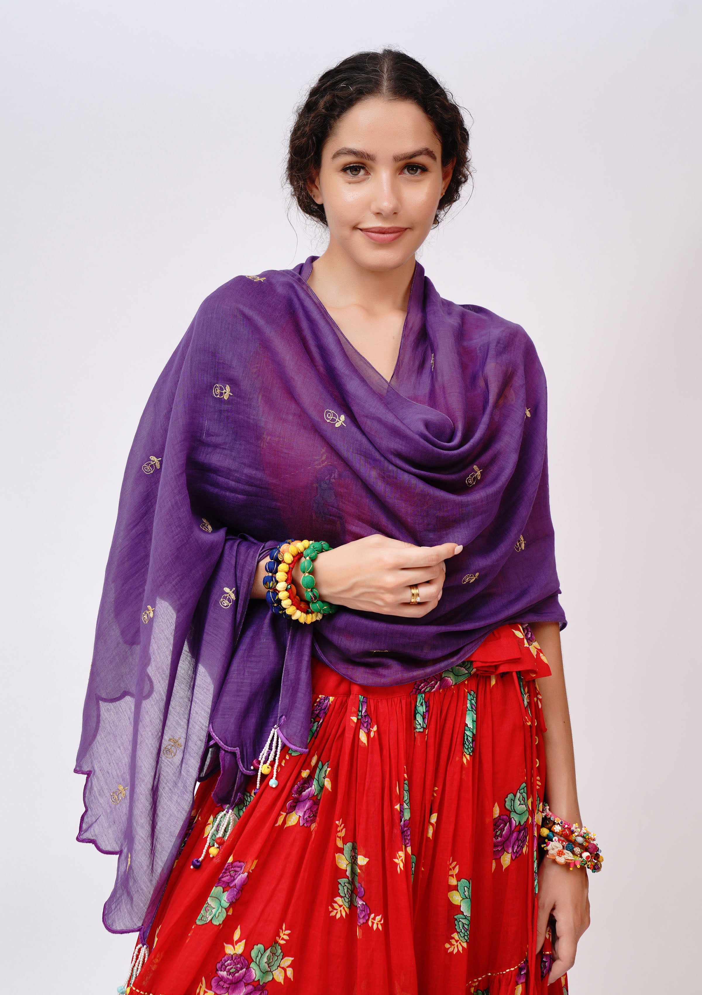 Navdini Floral Dupatta