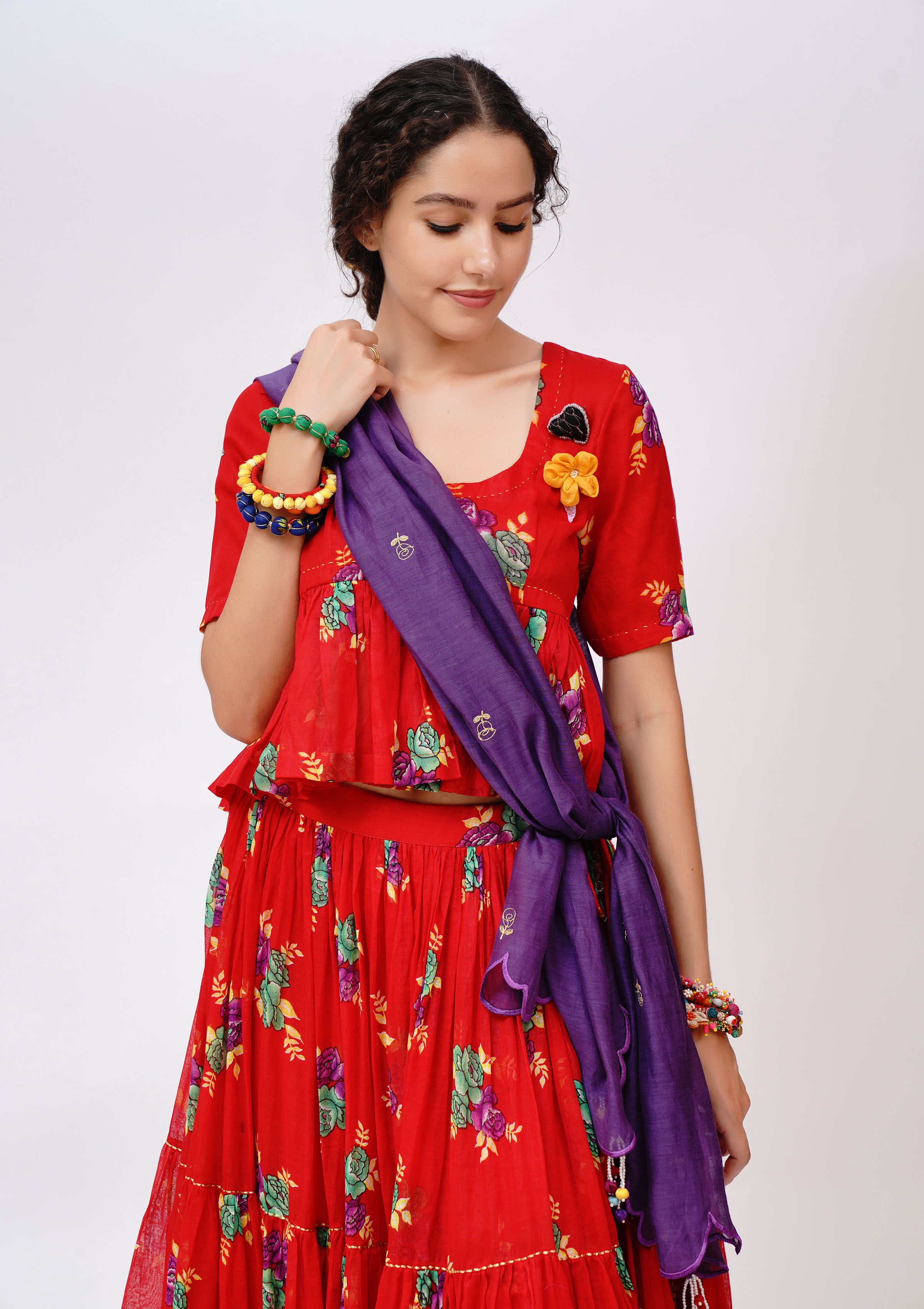 Navdini Floral Dupatta