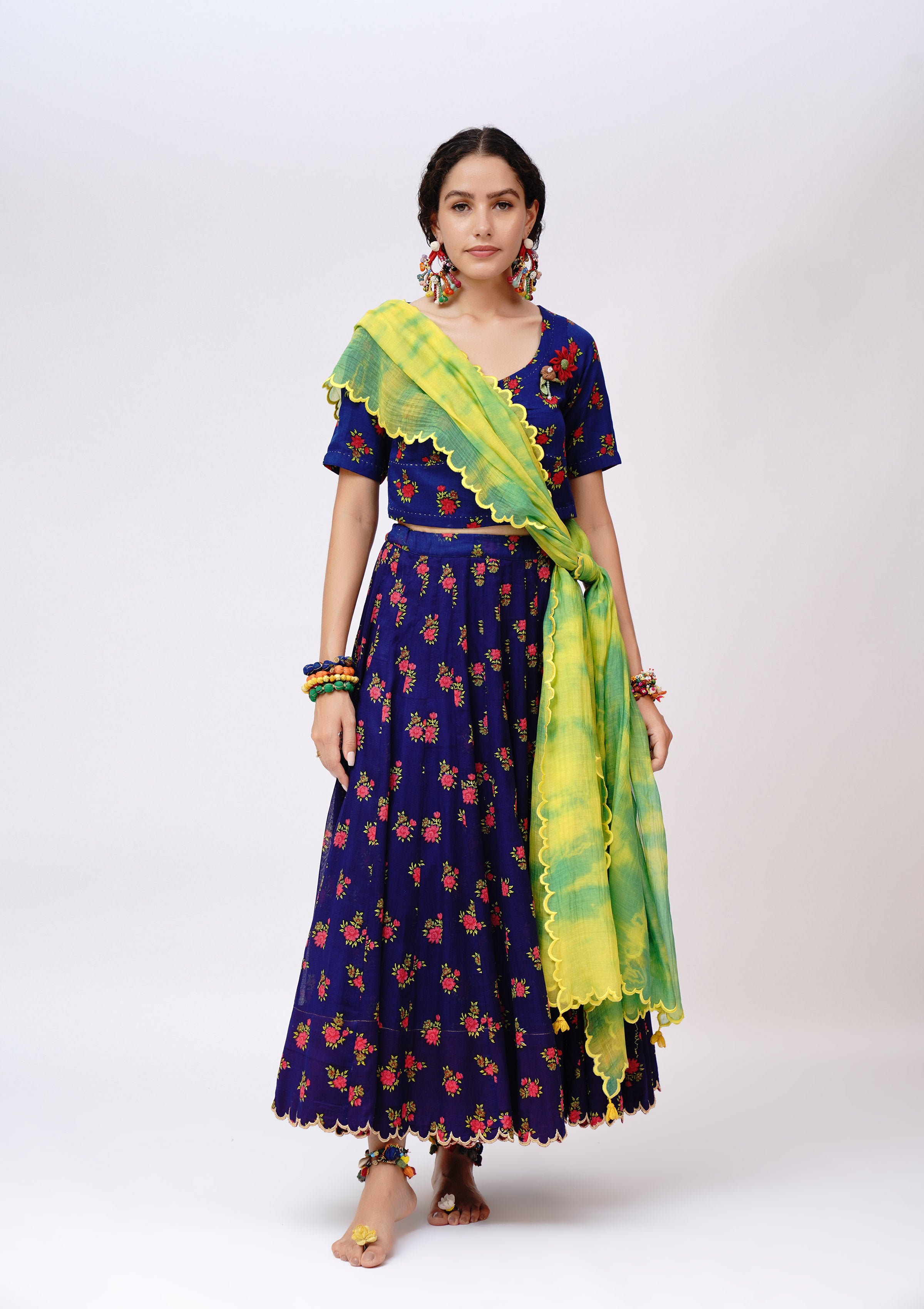 Utsav Green Tie-Die Dupatta
